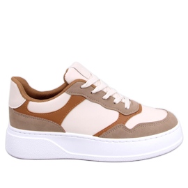 Brewer Khaki Panda Damen-Sneaker beige