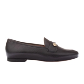 Marco Shoes Goldverzierte Loafer schwarz
