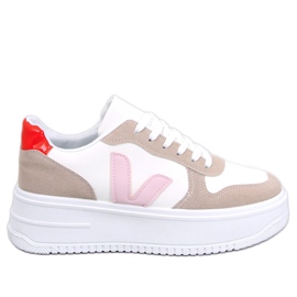 Pyles WEISS/ROSA Damen-Sneaker weiß