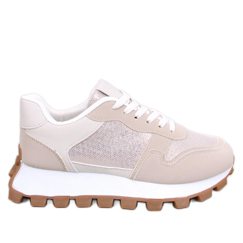 Bois Beige Sneakers mit hohen Sohlen