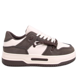 Clavell Coffee-Sneaker mit hoher Sohle beige