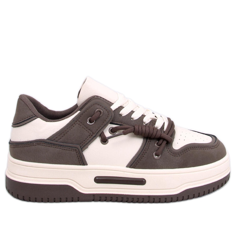 Clavell Coffee-Sneaker mit hoher Sohle beige