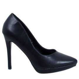 Blume Schwarze Pumps mit hohem Absatz