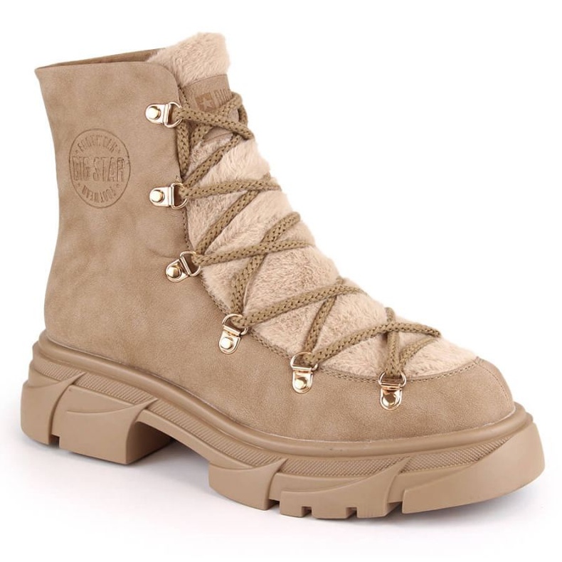 Plateaustiefel mit Fell Big Star W INT1926B beige