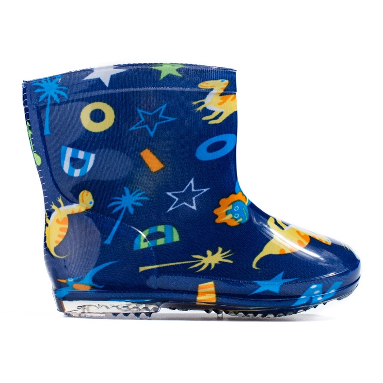 Marineblaue Shelovet-Dinosaurier-Regenstiefel für Jungen