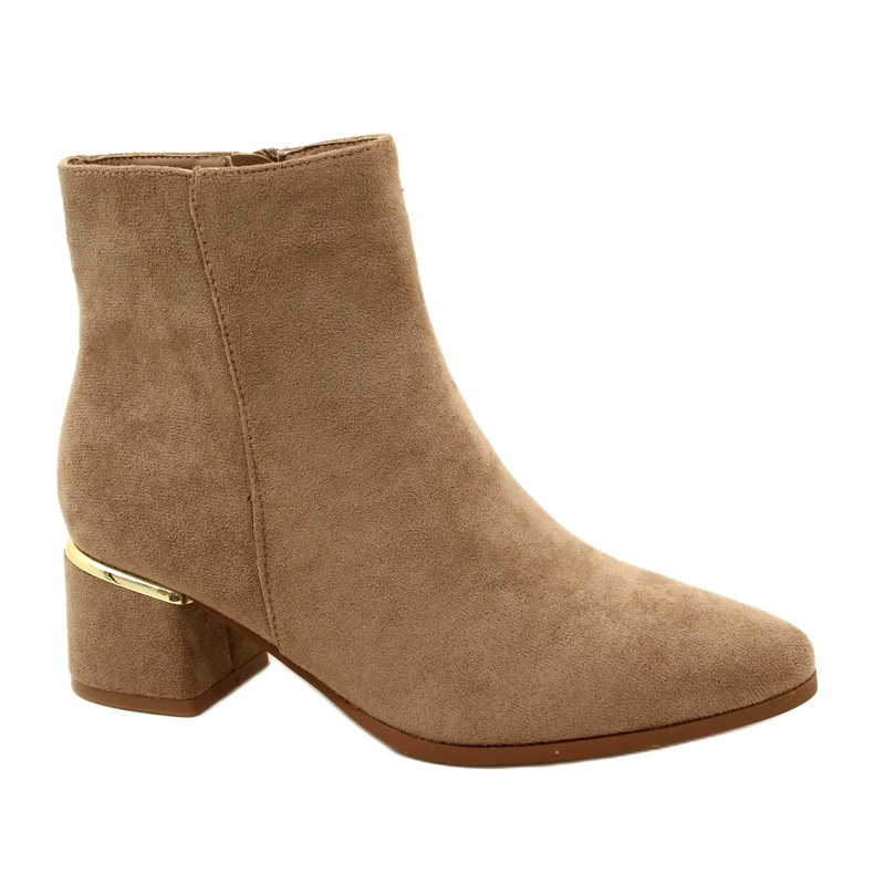 Evento Wildlederstiefel mit Goldverzierung, Beige 23BT35-6420