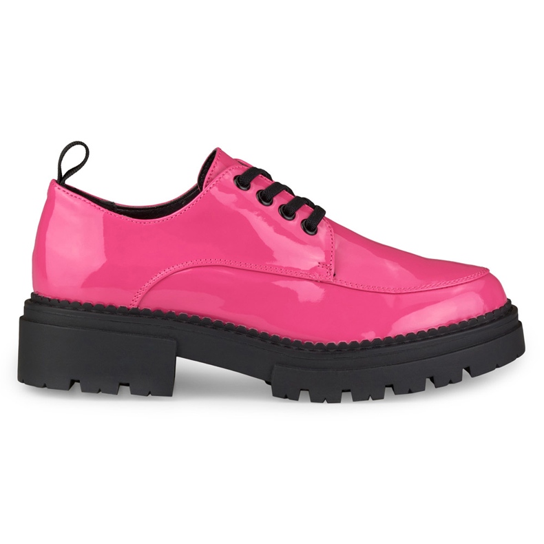 La.Fi Rosa lackierte Schnürschuhe