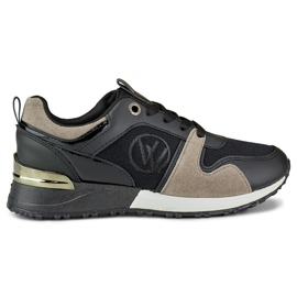 Modische schwarze Jersey-Sneaker