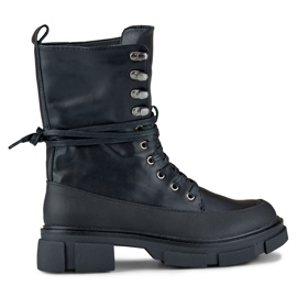 Hochgeschnürte Damenstiefel von Garlin schwarz