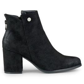 Schwarze Wildleder-Stiefeletten für Damen von Charlotte