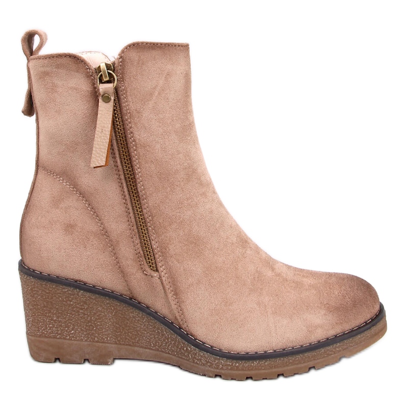 Meyer Beige Keilstiefel