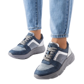 Blaue perforierte Sneakers von Trecasali