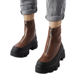 Inna Braune klobige Stiefeletten von Morley