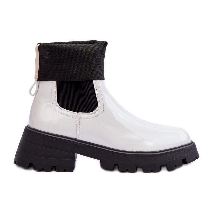 Lackierte Jodhpur-Stiefel für Damen, Weiß, Pavo