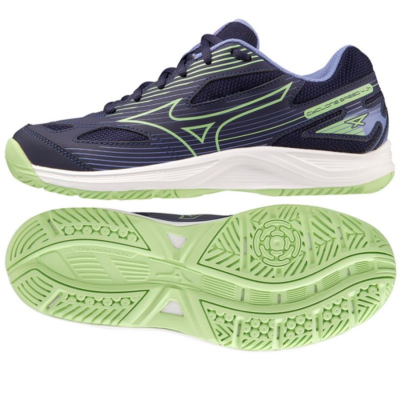 Mizuno Cyclone Speed 4 Jr V1GD231011 Volleyballschuhe blau blau
