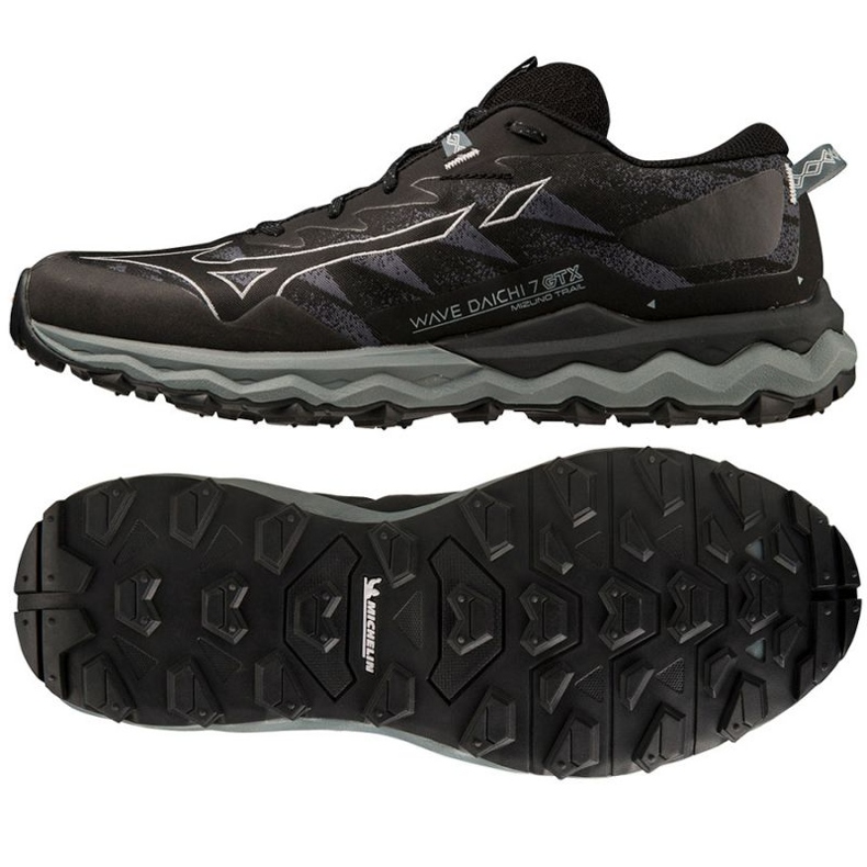 Laufschuhe Mizuno Wave Daichi 7 Gtx M J1GJ225651 schwarz