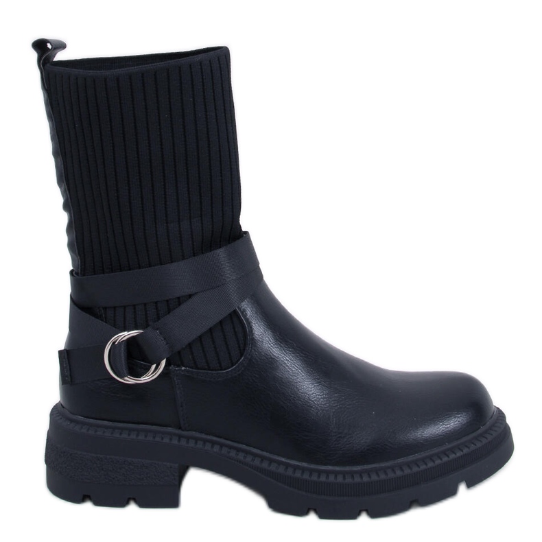 Schwarze elastische Stiefeletten von Shaffer