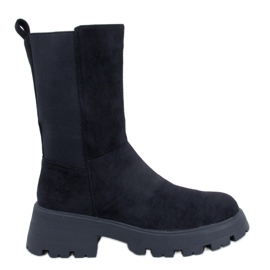 Schwarze High-Top-Chelsea-Stiefel von Seuss