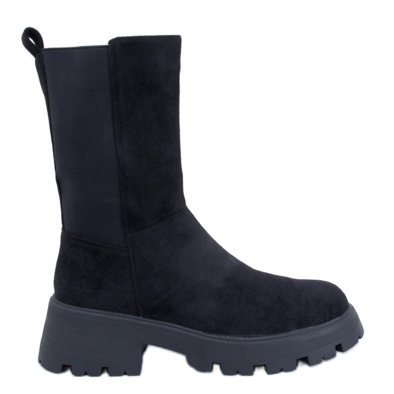 Schwarze High-Top-Chelsea-Stiefel von Seuss