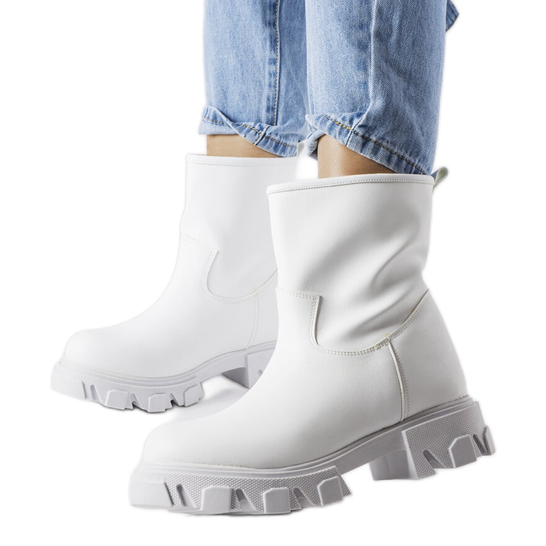 Weiße Slip-On-Arbeiterschuhe von Wuori