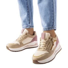 Inna Beige-rosa Sport-Sneaker von Delid
