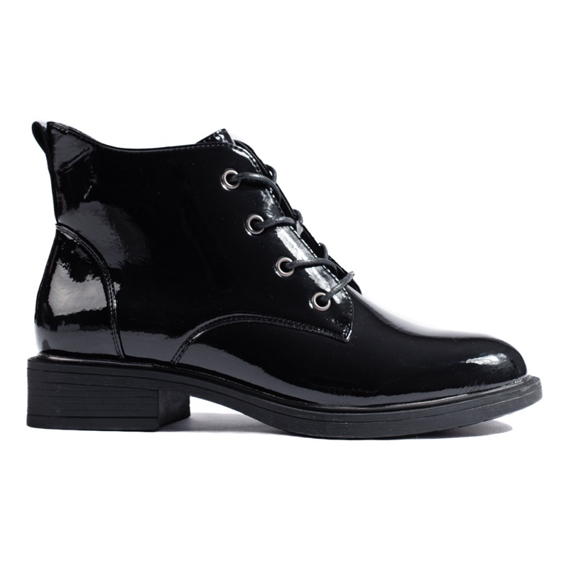Lackierte schwarze Vinceza-Damenstiefel