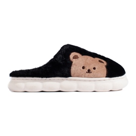 Damenhausschuhe mit Teddybär Shelovet beige schwarz