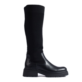 Schwarze Slip-On-Stiefel von Shelovet