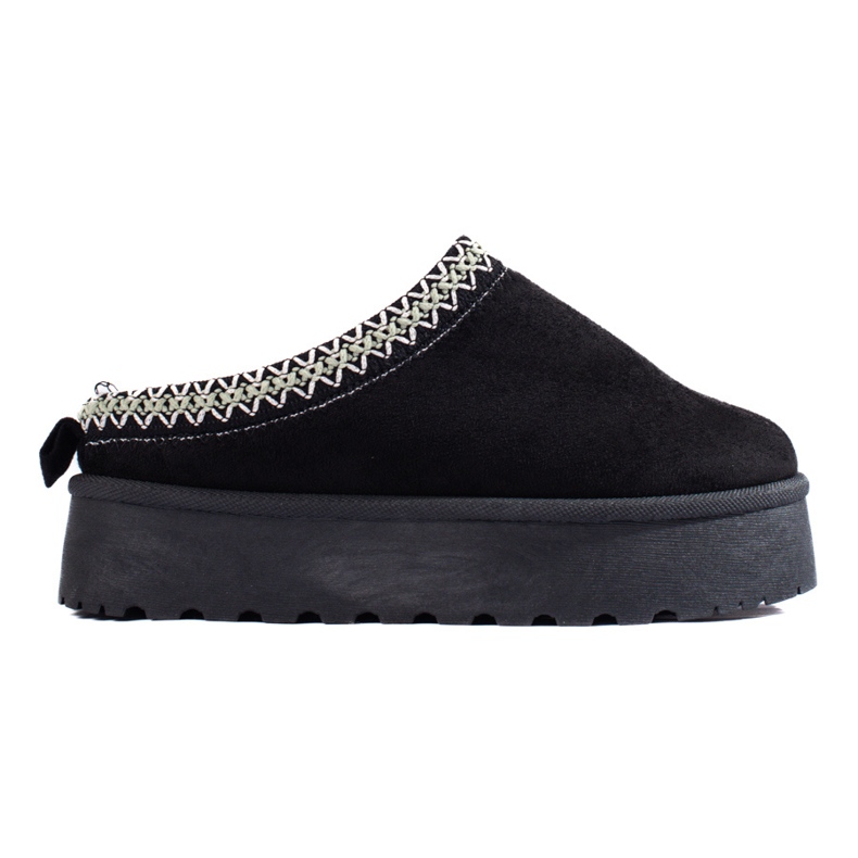 Schwarze Wildlederpantoffeln von Shelovet