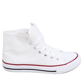 Canvas Turnschuhe Jude White Knöchel weiß