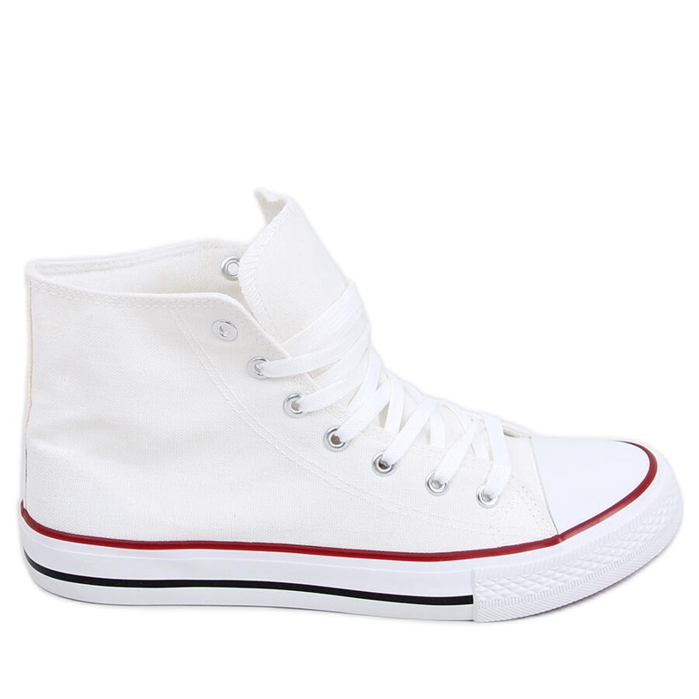 Canvas Turnschuhe Jude White Knöchel weiß