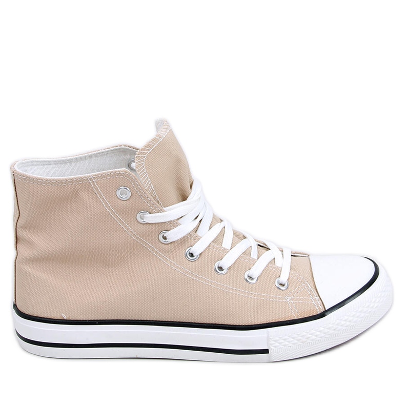 Canvas Turnschuhe Jude Khaki Knöchel beige