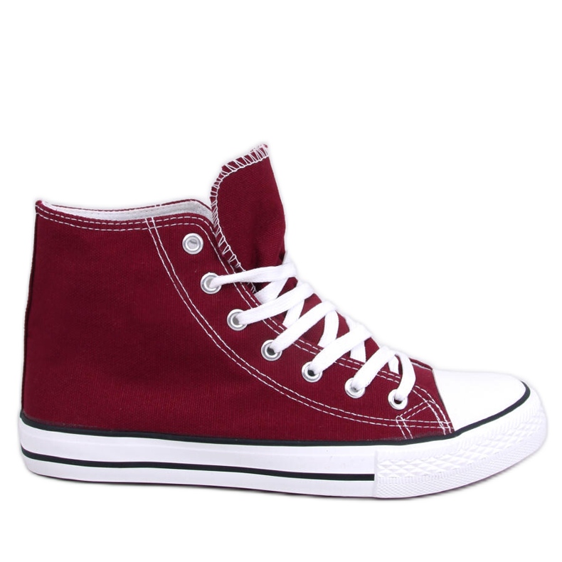 Jude Wine Knöchel-Canvas-Sneaker rot