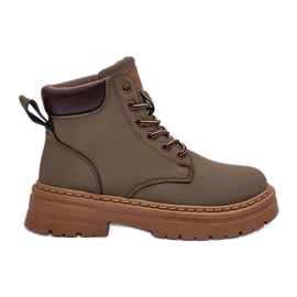 Trapper-Stiefel für Damen in warmem Grün von Corbin