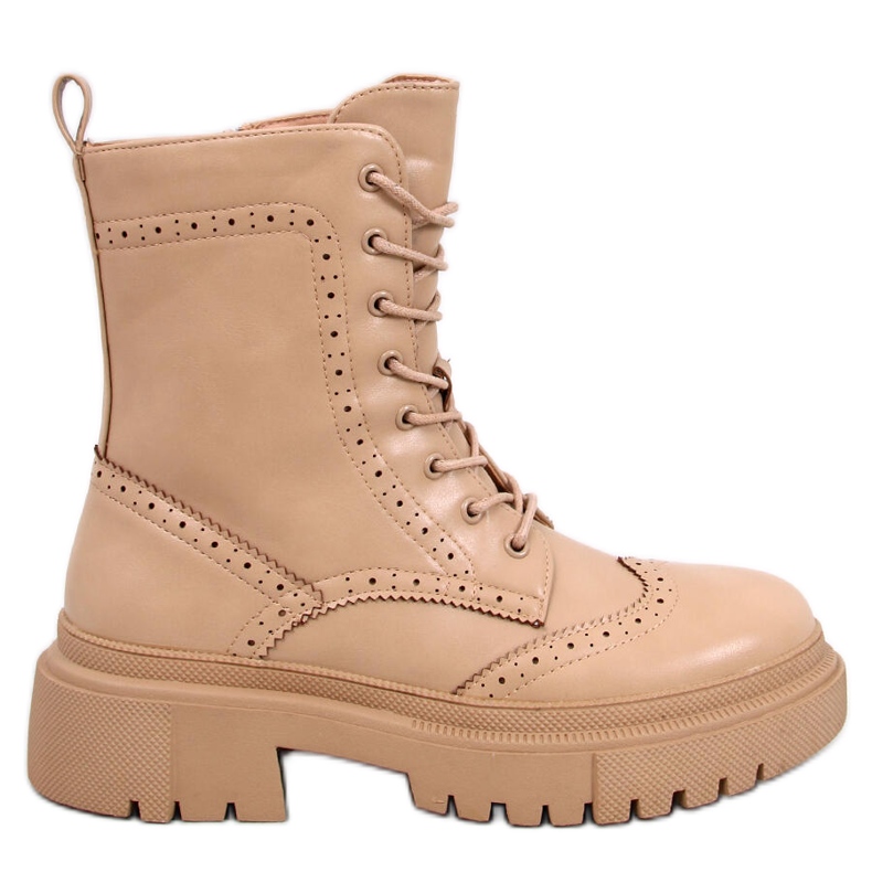 Aubert Khaki-Schnürstiefel beige