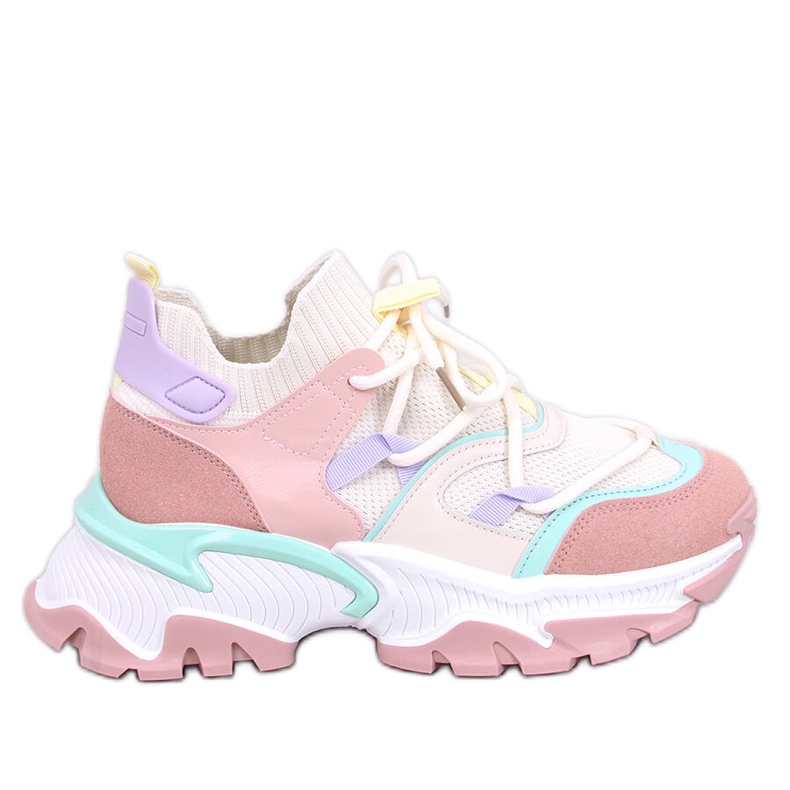 Bunte Keilsneaker von Beals Pink rosa
