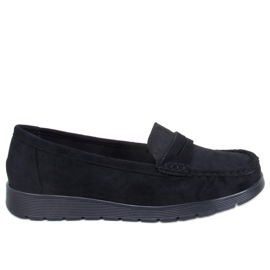 Wildleder-Slipper mit Lederinnensohle Marit Black schwarz