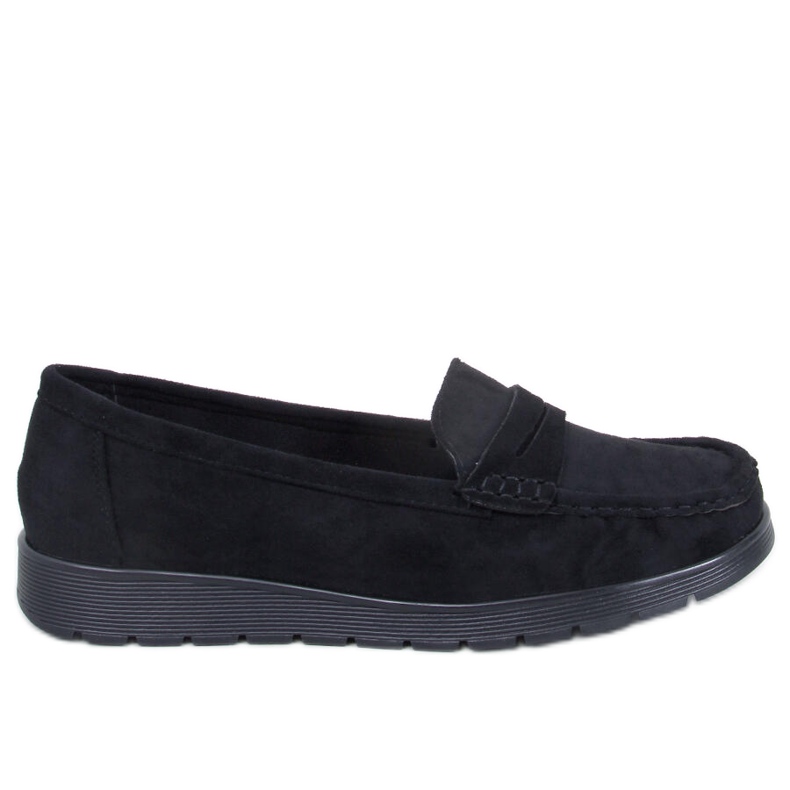 Wildleder-Slipper mit Lederinnensohle Marit Black schwarz