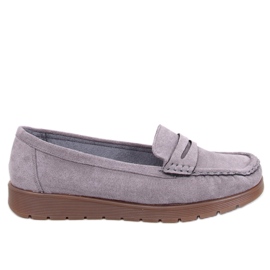 Wildleder-Loafer mit Lederinnensohle Marit Grey grau