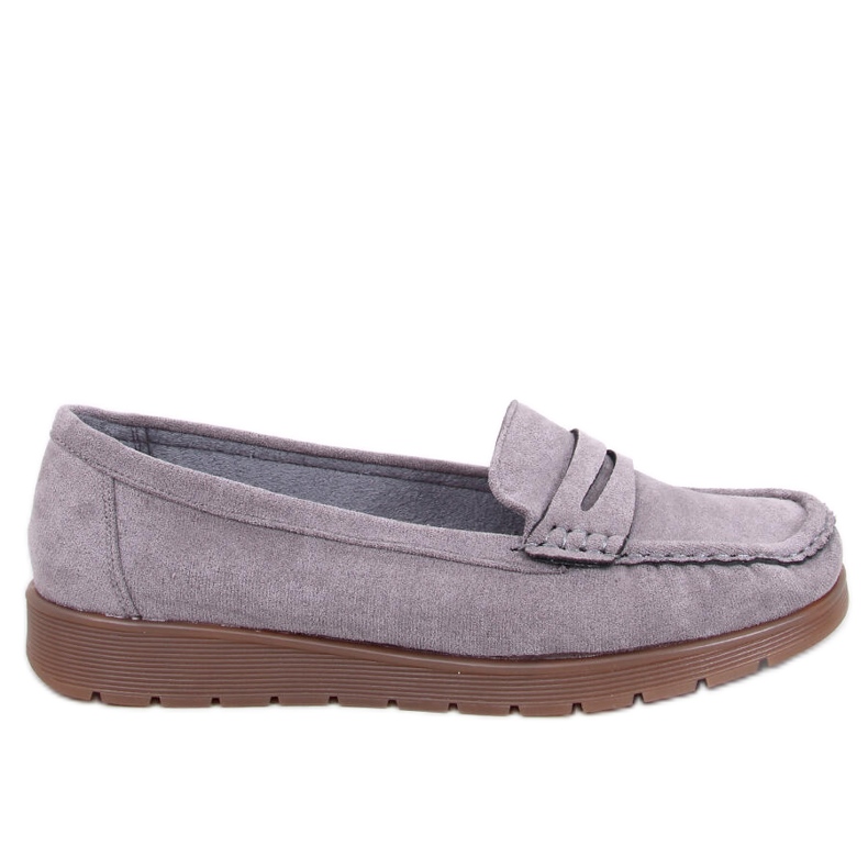 Wildleder-Loafer mit Lederinnensohle Marit Grey grau