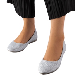 Inna Silberne Glitzer-Ballerinas von Serinto