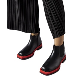 Inna Flache schwarze Tarquinia-Stiefel