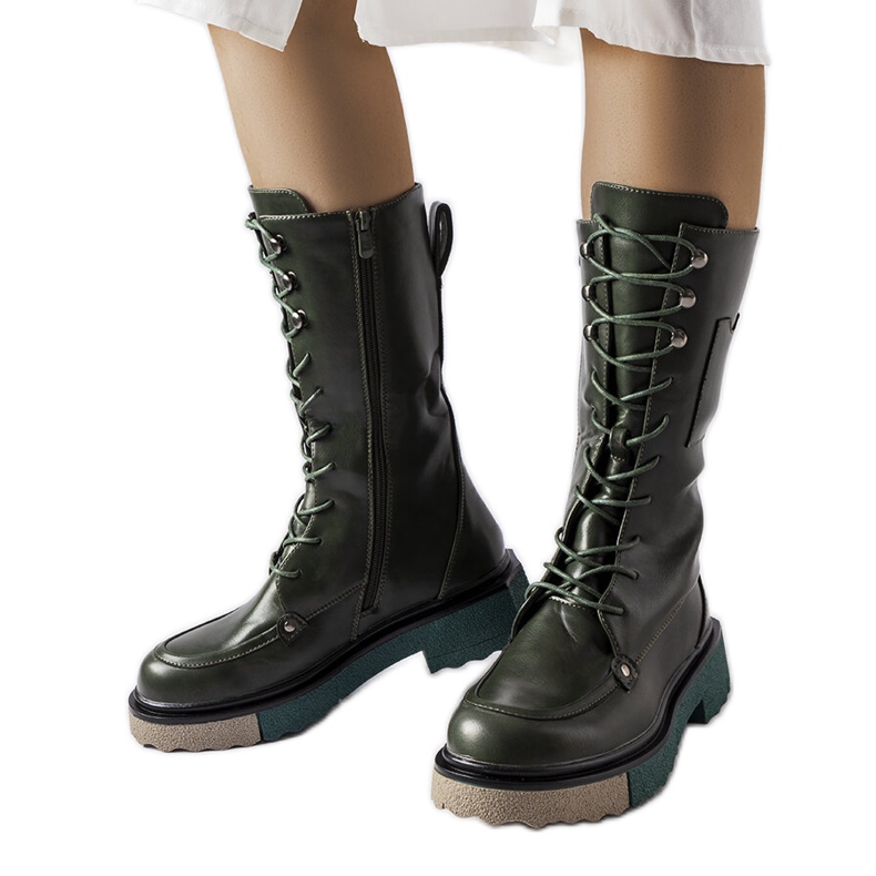 Nebida grüne hohe Stiefel