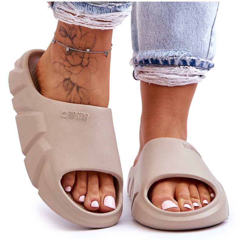 Leichte Big Star Foam-Hausschuhe für Damen LL274593 Beige