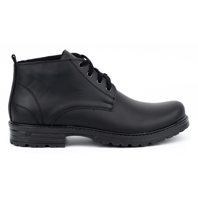 Polbut Herren Lederstiefelette 2119 schwarz
