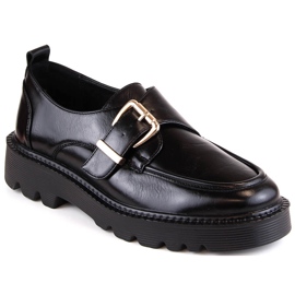 Damenschuhe auf dem Plateau mit schwarzer Schnalle Vinceza 58184