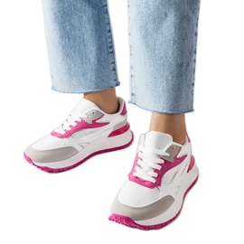 Inna Weiße und rosa Sneaker von Batilda