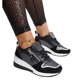 Inna Schwarze Keilsneaker von Fastello