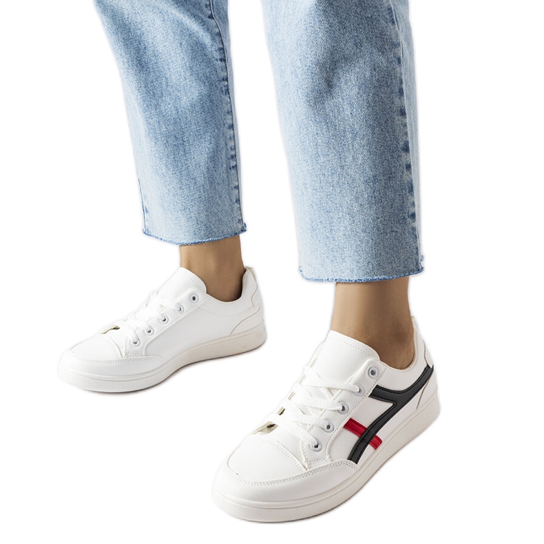 Weiße flache Sneakers von Bonafous