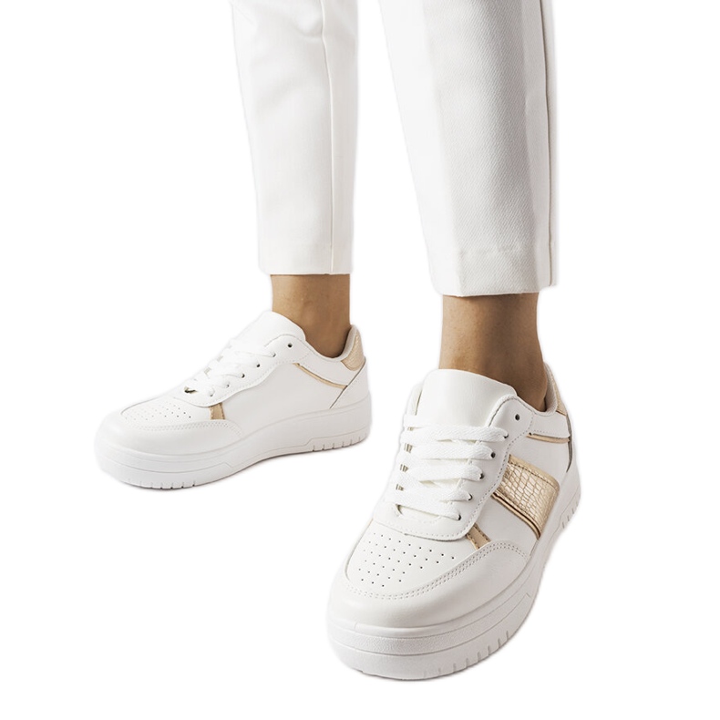 Weiß-goldene Sport-Sneaker von Parma